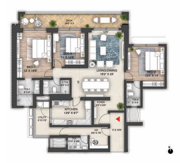 Tower F1,F2 (3-41 Floor)